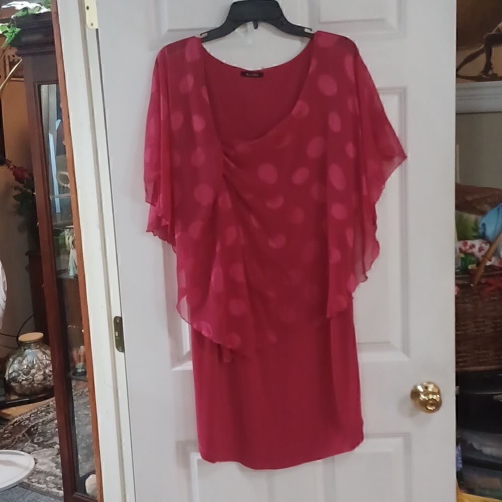 Pink chiffon sleeveless dress  